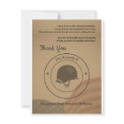 Soldier Funeral Thank You Card