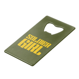 SOLDIER GIRL CREDIT CARD BOTTLE OPENER