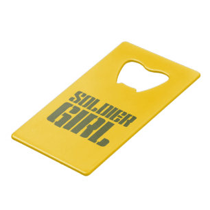 SOLDIER GIRL CREDIT CARD BOTTLE OPENER