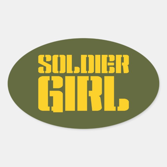 SOLDIER GIRL OVAL STICKER (Front)