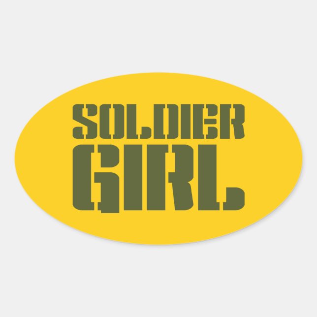 SOLDIER GIRL OVAL STICKER (Front)
