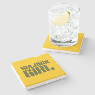 SOLDIER GIRL STONE COASTER