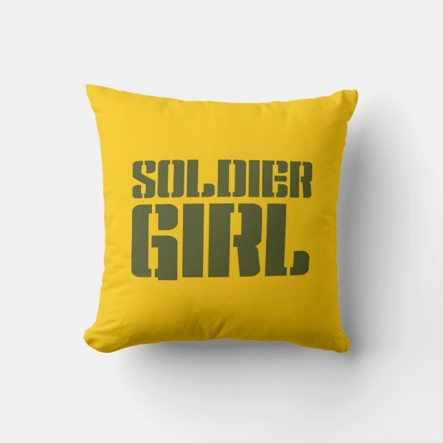 SOLDIER GIRL THROW PILLOW (Front)
