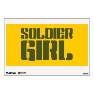 SOLDIER GIRL WALL DECAL