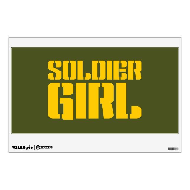 SOLDIER GIRL WALL DECAL (Front)