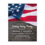 Soldier Going Away Party American Flag Military Invitation Postcard Soldier Going Away Party American Flag Military Invitation Postcard