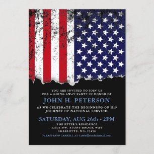 Soldier Going Away Party Announcement Invite