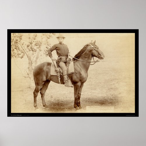 Soldier  Horse at Camp Cheyenne SD 1890 Poster