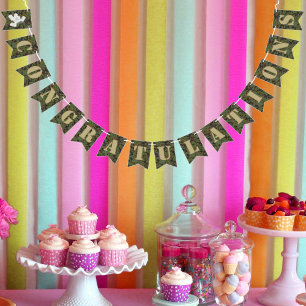 Soldier Joe Camouflage Party Congratulations Bunting Flags