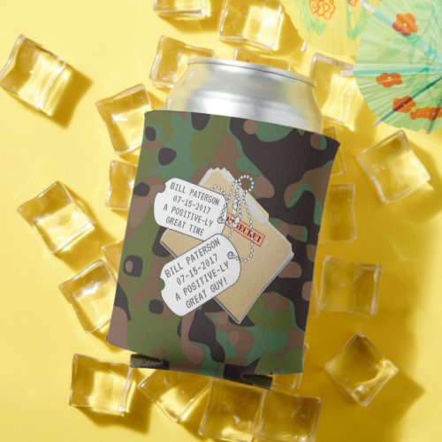 Soldier Joe Camouflage Top Secret Celebrate Party Can Cooler