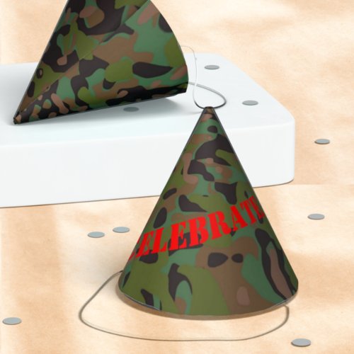 Soldier Joe GI Camouflage  Party Hat