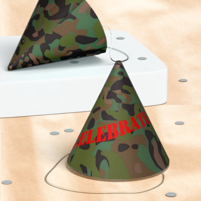 Soldier Joe GI Camouflage  Party Hat (Creator Uploaded)