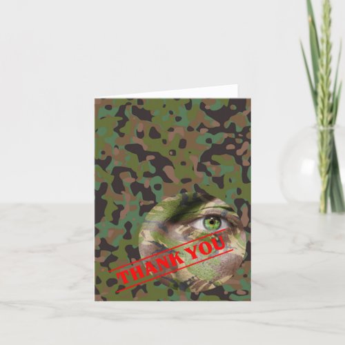 Soldier Joe GI Camouflage Party Note Card