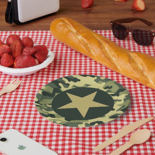 Soldier Joe GI Camouflage Party Paper Plates