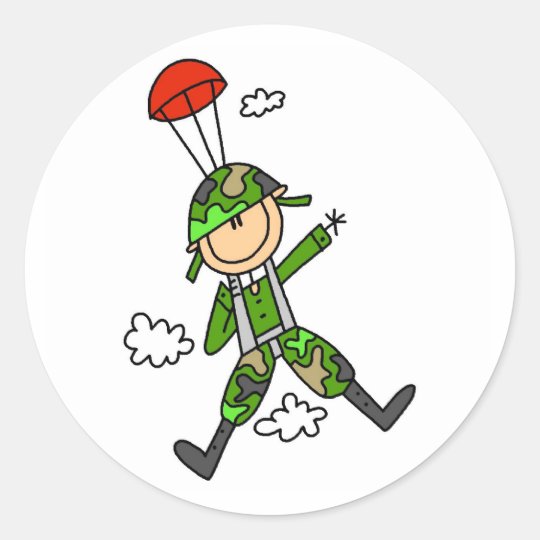 Soldier Jumper Classic Round Sticker