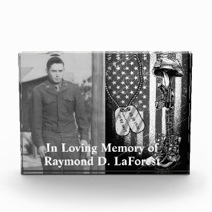 Soldier Loving Memory of Photo Block