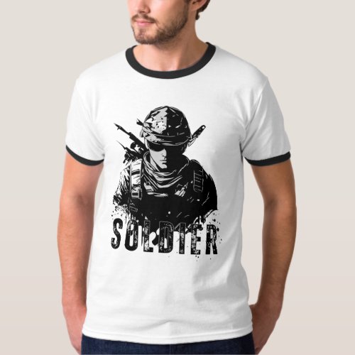 Soldier Mens Basic Ringer T_Shirt