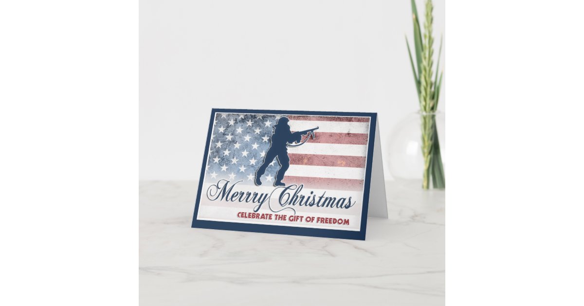 Soldier Merry Christmas Card Zazzle