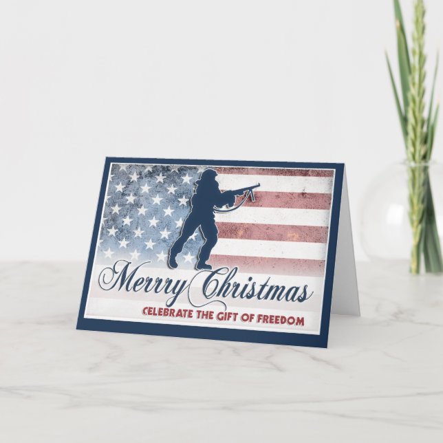 Soldier Merry Christmas Card (Front)