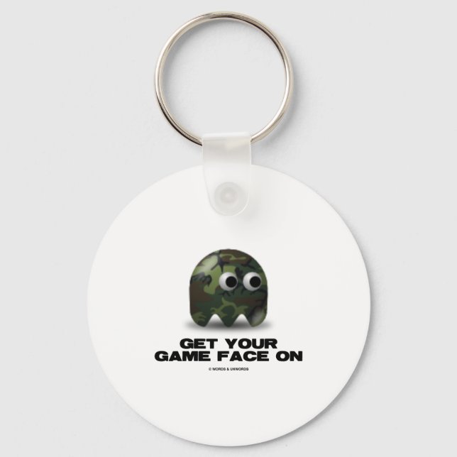 Soldier (Military Camouflage Retro Avatar) Keychain (Front)