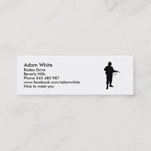 Customizable Soldier Business Cards