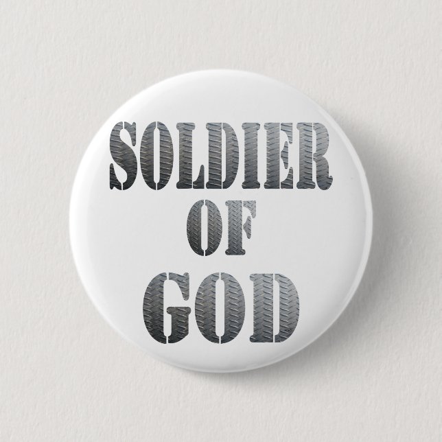 Soldier of God 5 Métal Button (Front)