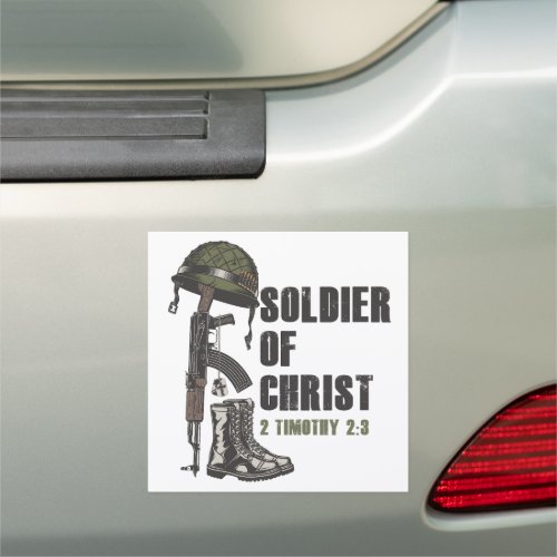 Soldier of Jesus Christ Christian Army Faith  Car Magnet