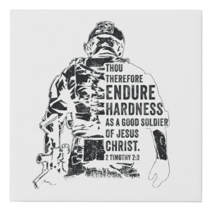 Soldier of Jesus Christ – Christian Faith Army Faux Canvas Print