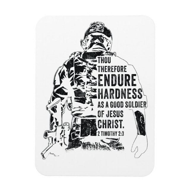 Soldier of Jesus Christ – Christian Faith Army  Magnet (Vertical)