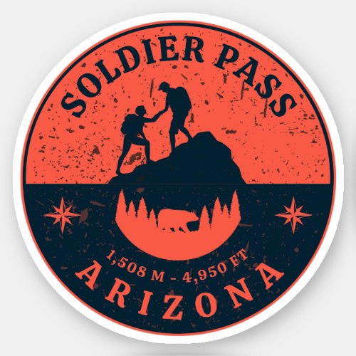  soldier pass Arizona hiking trails Sticker