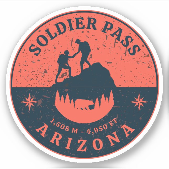 soldier pass Arizona hiking trails Sticker (Front)