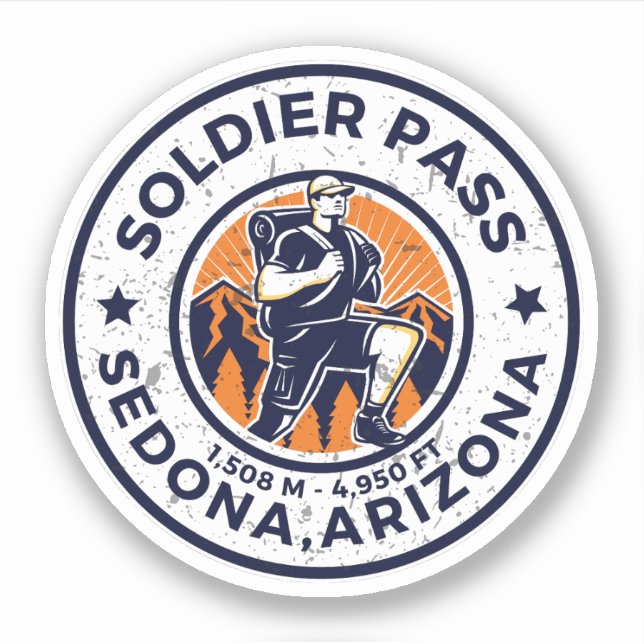  soldier pass Arizona hiking trails Sticker (Front)