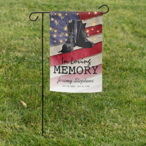 Soldier Patriotic Photo Garden Flag