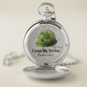 Soldier Pocket Watch: Silver Pocket Watch