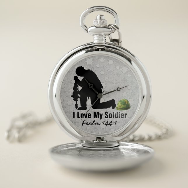 Soldier  Pocket Watch: Silver Watch (Inside)