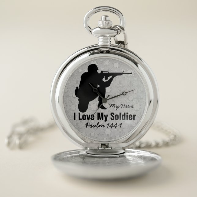 Soldier  Pocket Watch: Silver Watch (Inside)