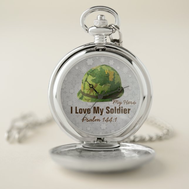 Soldier  Pocket Watch: Silver Watch (Inside)