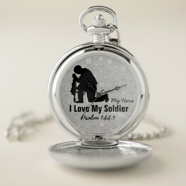 Soldier  Pocket Watch: Silver Watch (Inside)