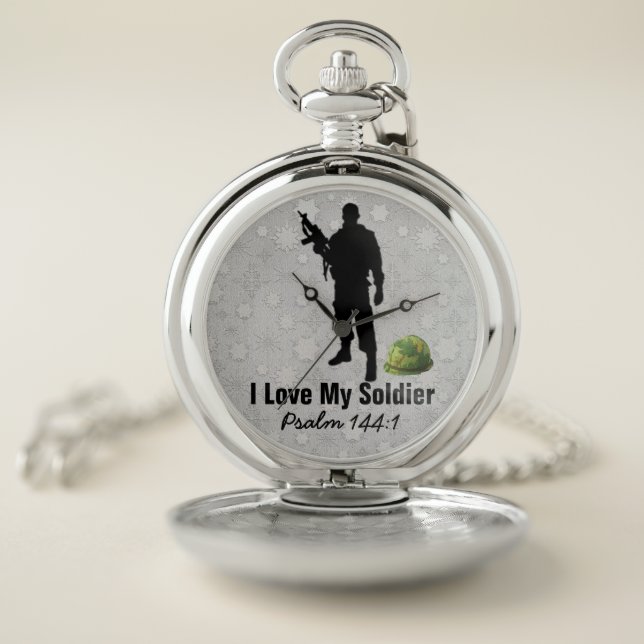 Soldier  Pocket Watch: Silver Watch (Inside)