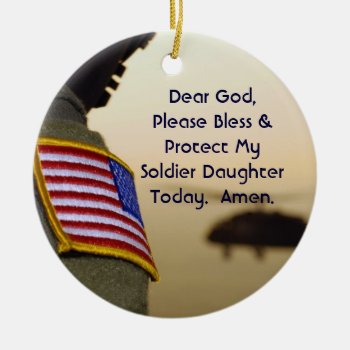 Soldier Prayer Ornament Daughter by heavenly_sonshine at Zazzle