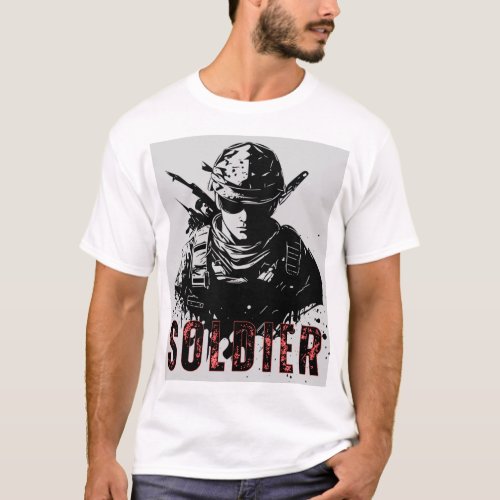 Soldier printed T_shirt 