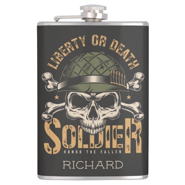 Soldier Quote Flask (Front)