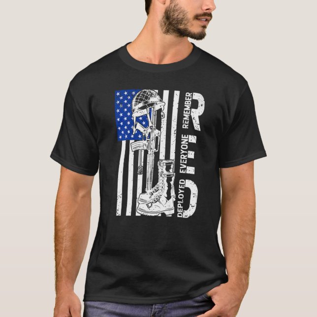 Soldier Red Friday Support US Flag Until They Come T-Shirt (Front)