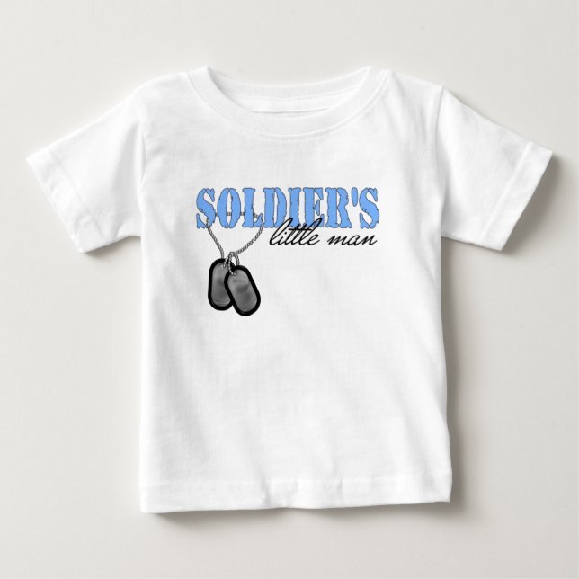 Soldier' s Little Man Baby T-Shirt (Front)