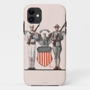 Soldier, Sailor and U.S. Shield iPhone 11 Case