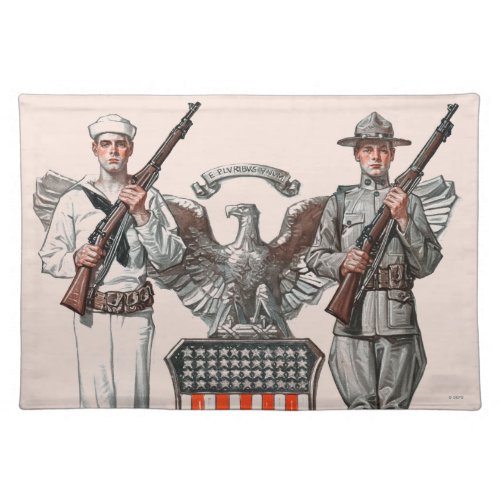 Soldier Sailor and US Shield Placemat