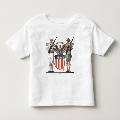 Soldier Sailor and US Shield Toddler T_shirt
