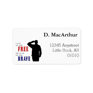 Soldier Salute Address Labels