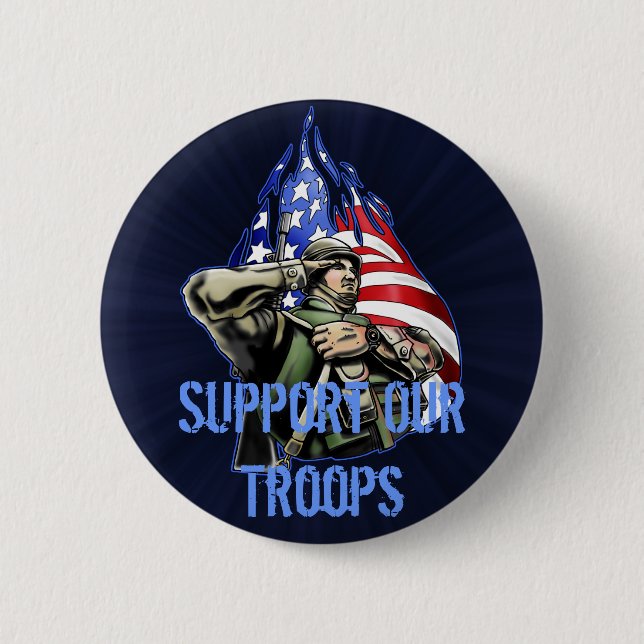 Soldier Salute Design Pinback Button (Front)
