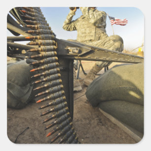 soldier scouts for enemy activity square sticker